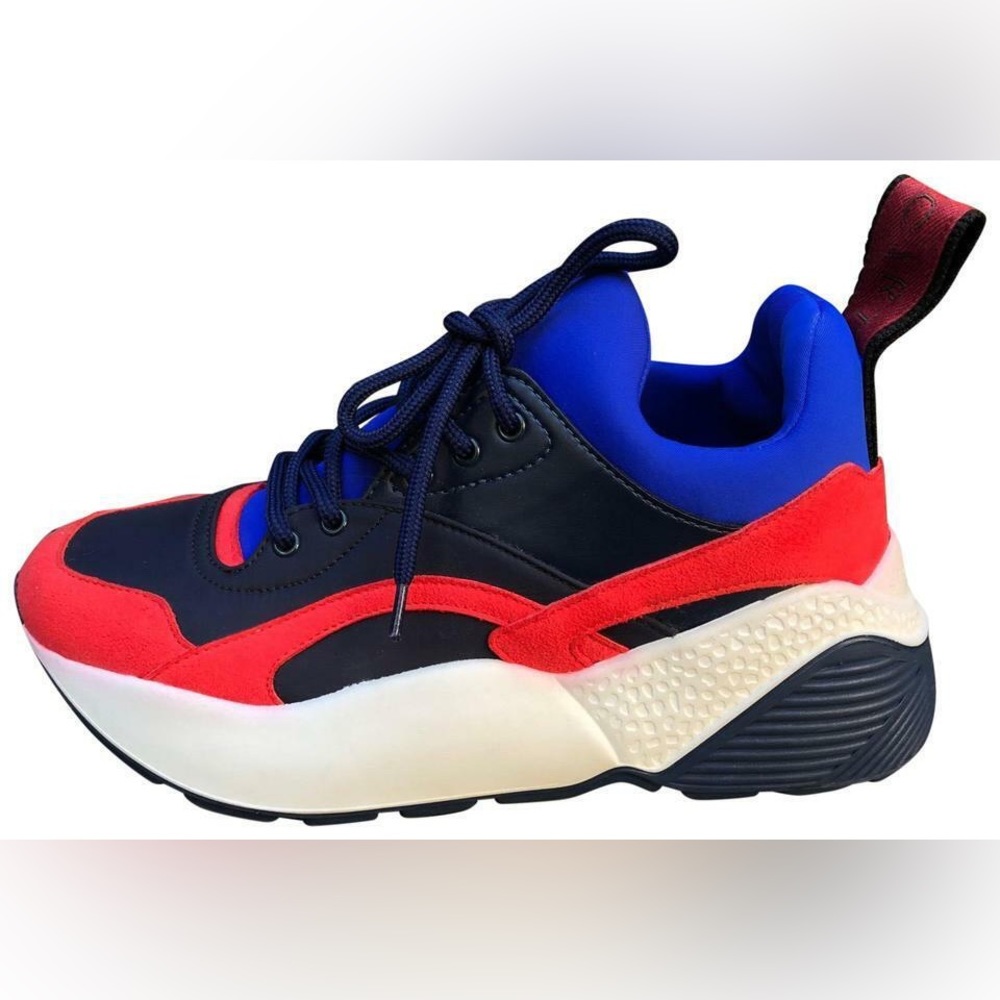 Stella McCartney Eclypse Chunky Sole Sneakers.Blue &Red-Size: 37-Great Condition